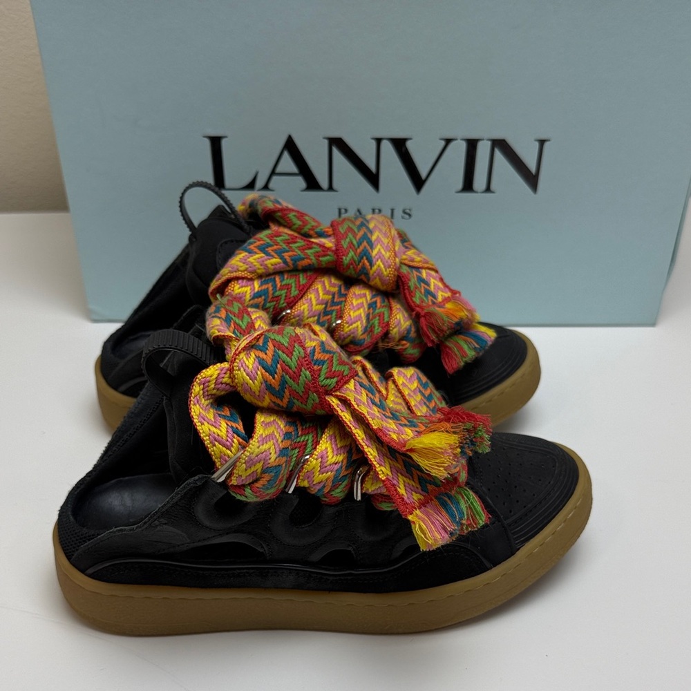 Lanvin Curb Mule Sneakers Women’s 36 Suede Skater Slip-On Streetwear